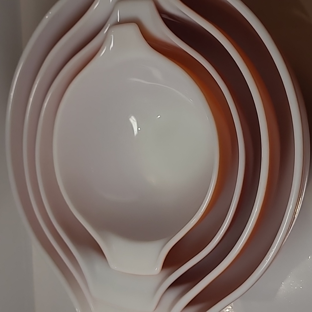 Vintage Pyrex Autumn Harvest Wheat Cinderella mixing bowl set 441.442.443.444 - Picture 3 of 7